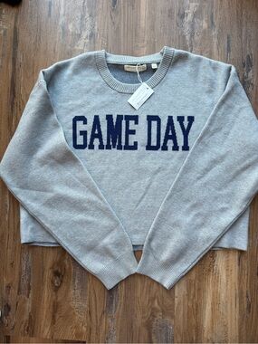 GAME DAY Crop Crewneck Sweater - L 0102